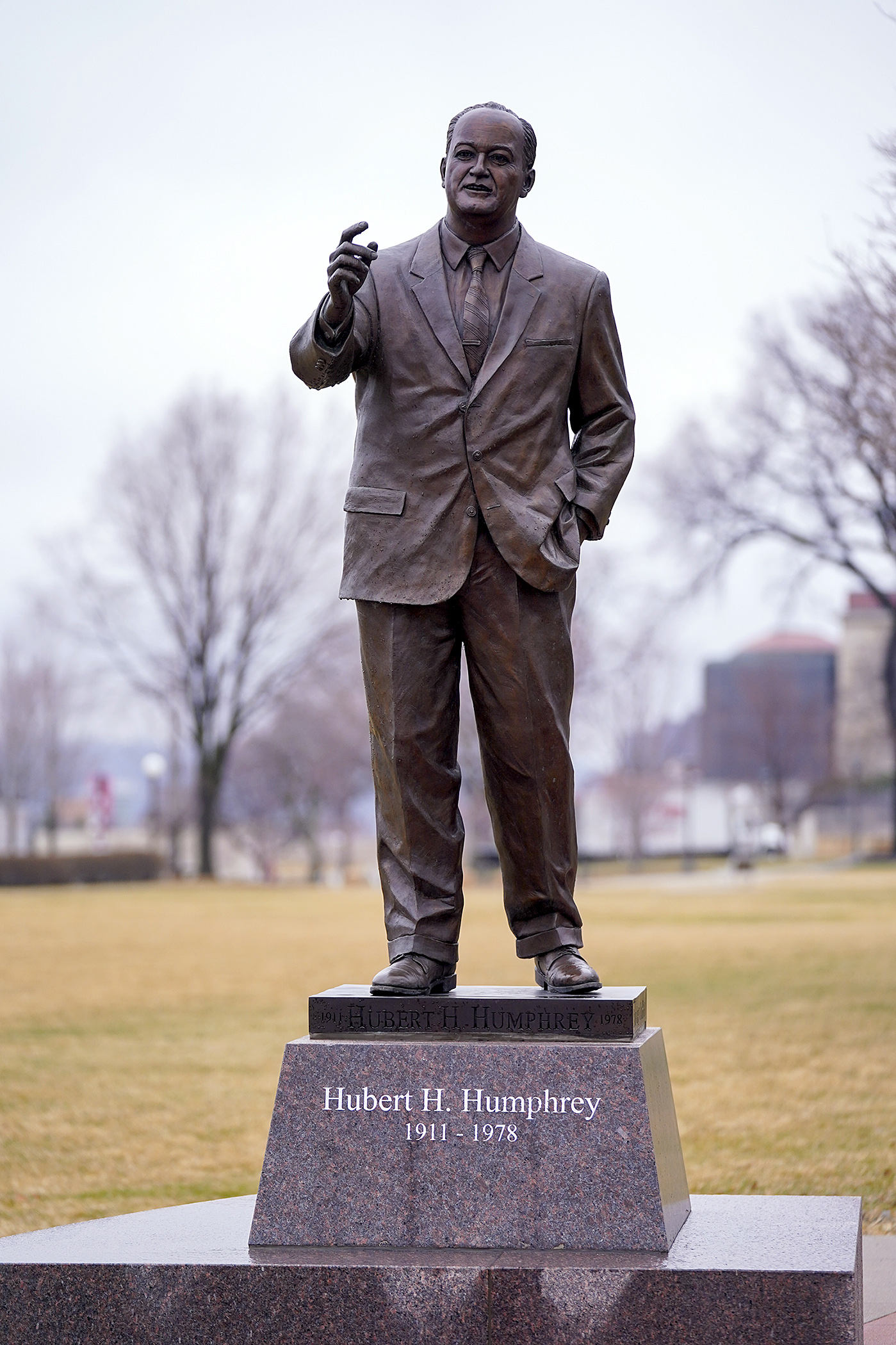 The Hubert H. Humphrey Memorial on the Capitol grounds pictured April 8. (Photo by Michele Jokinen)